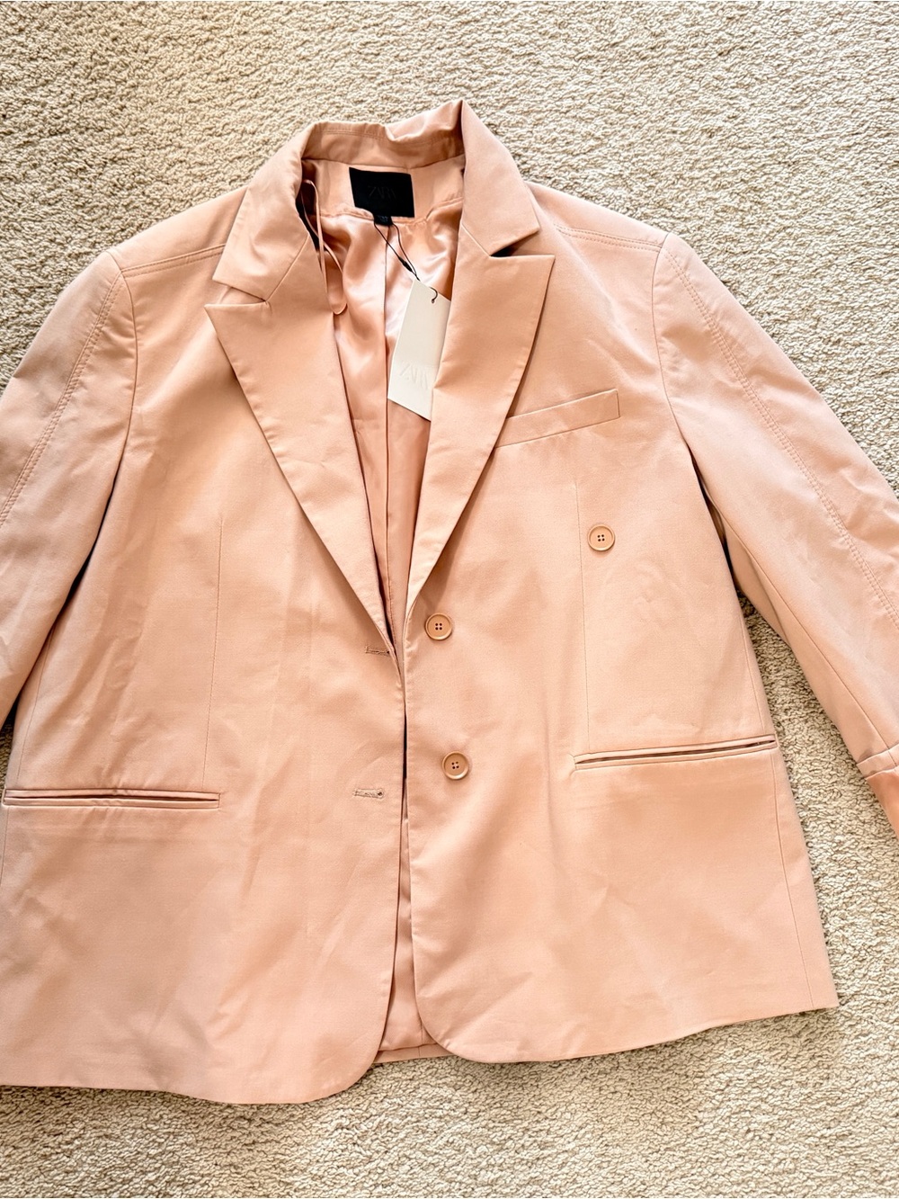 Zara Women’s Blush Pink Oversized Blazer